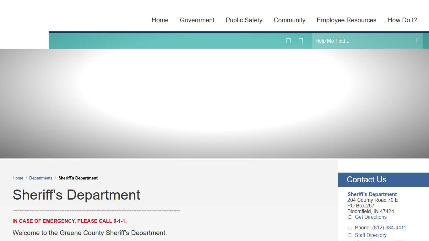 Sheriff's Department / Greene County, Indiana